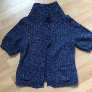 Express mock neck short sleeve sweater